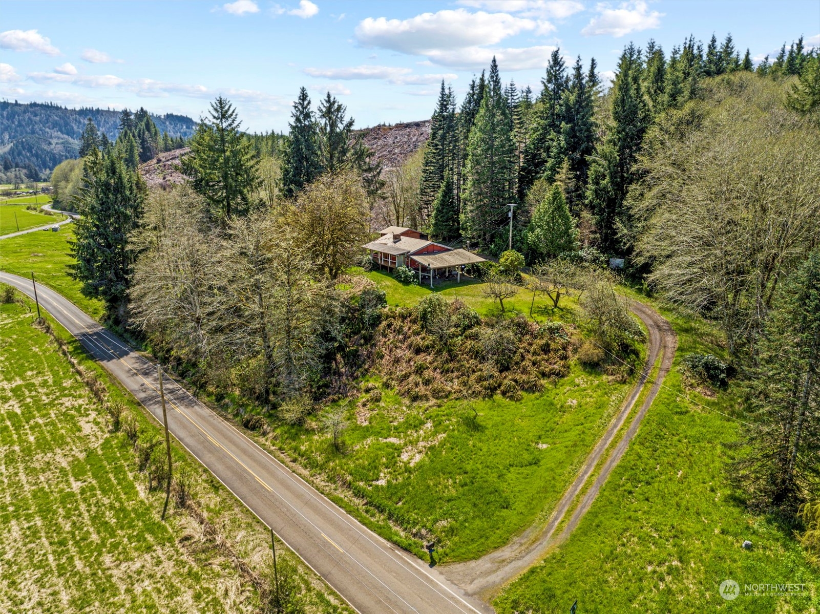 273 Middle Valley Road Skamokawa, WA 98647 - Photo 6 of 30 a view of a garden with an outdoor seating