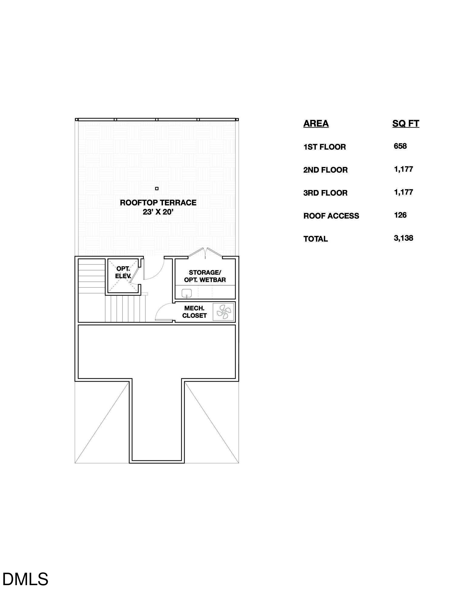 811 Maple Berry Lane, Unit 105 Raleigh, NC 27607 - Photo 42 of 42 Floor plan Rooftop