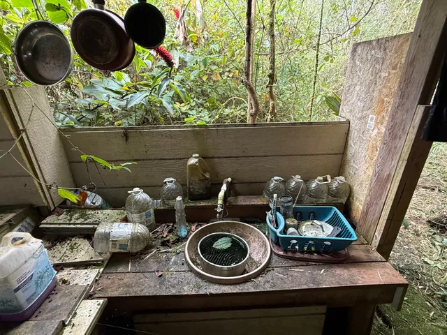 a bed room with a bed and a baby