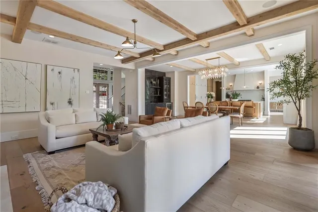 a view of a sink and a mirror