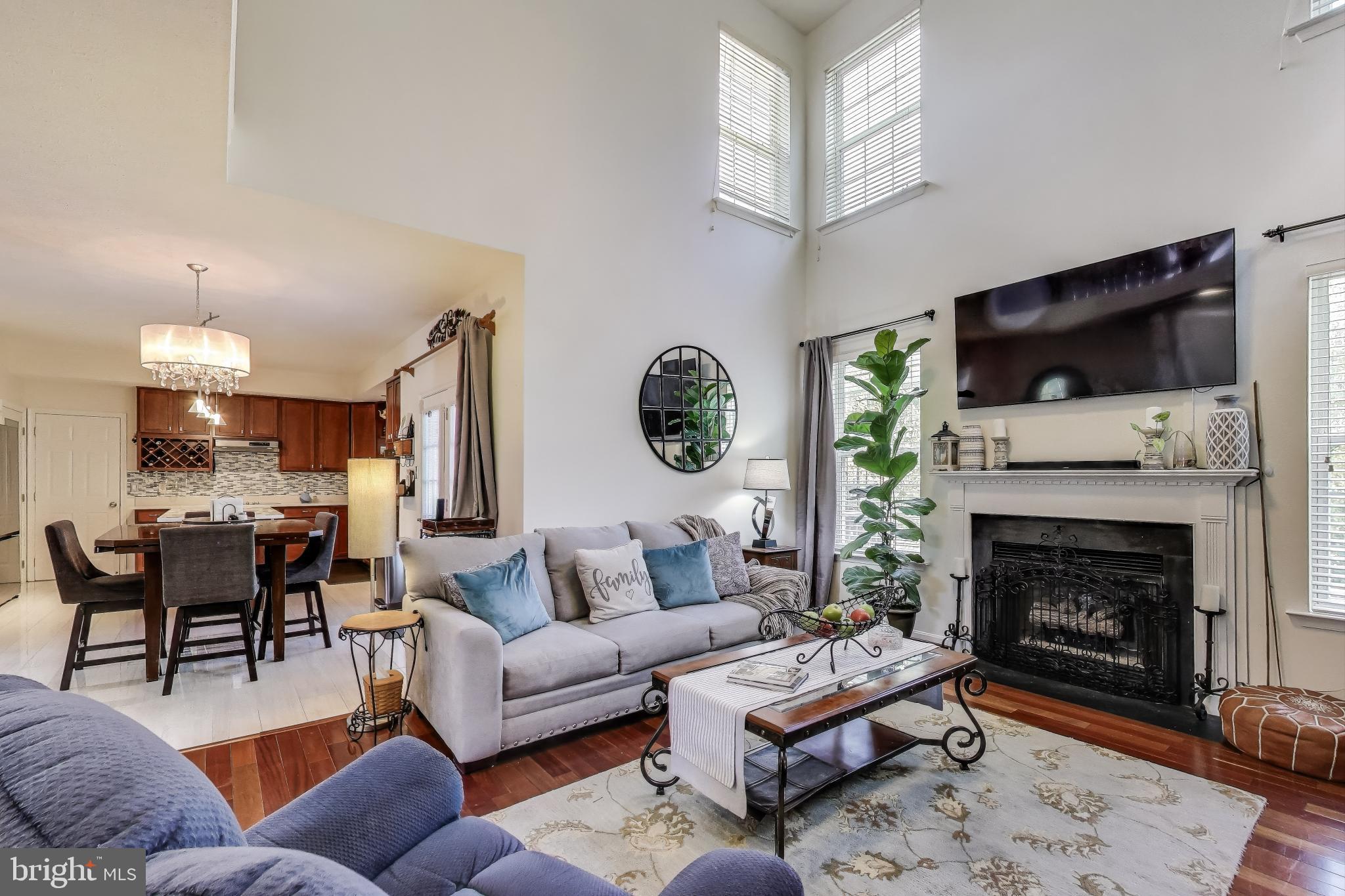2323 Springdale Lane Waldorf, MD 20603 - Photo 15 of 51 a living room with furniture a flat screen tv and a fireplace