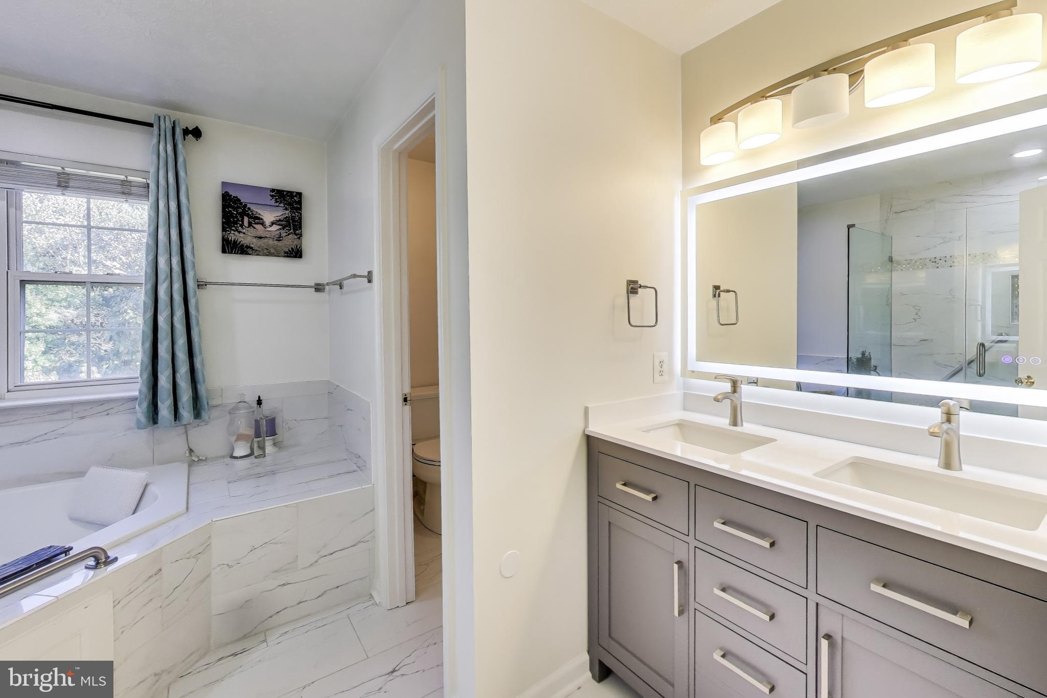 2323 Springdale Lane Waldorf, MD 20603 - Photo 27 of 51 a en suite bathroom with a granite countertop sink and a mirror
