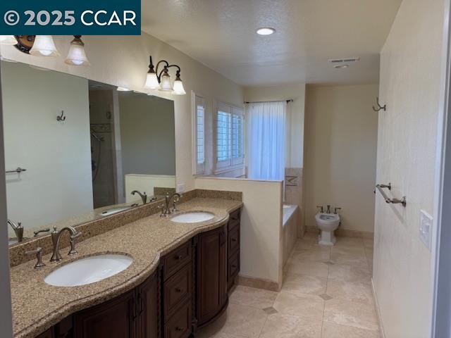 Dana Hills Clayton, CA 94517 - Photo 12 of 15 a bathroom with a granite countertop sink and a mirror