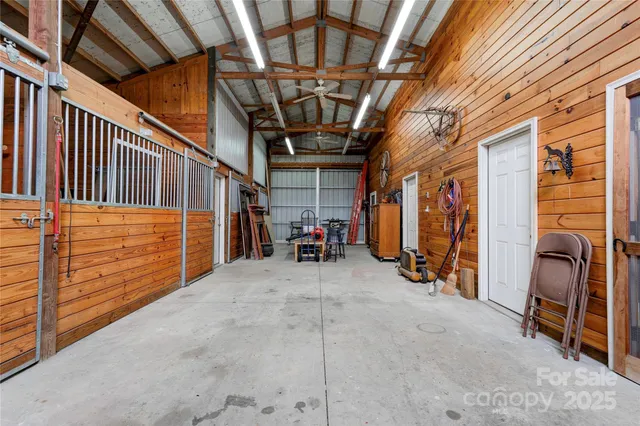a view of a chairs and tables in a patio