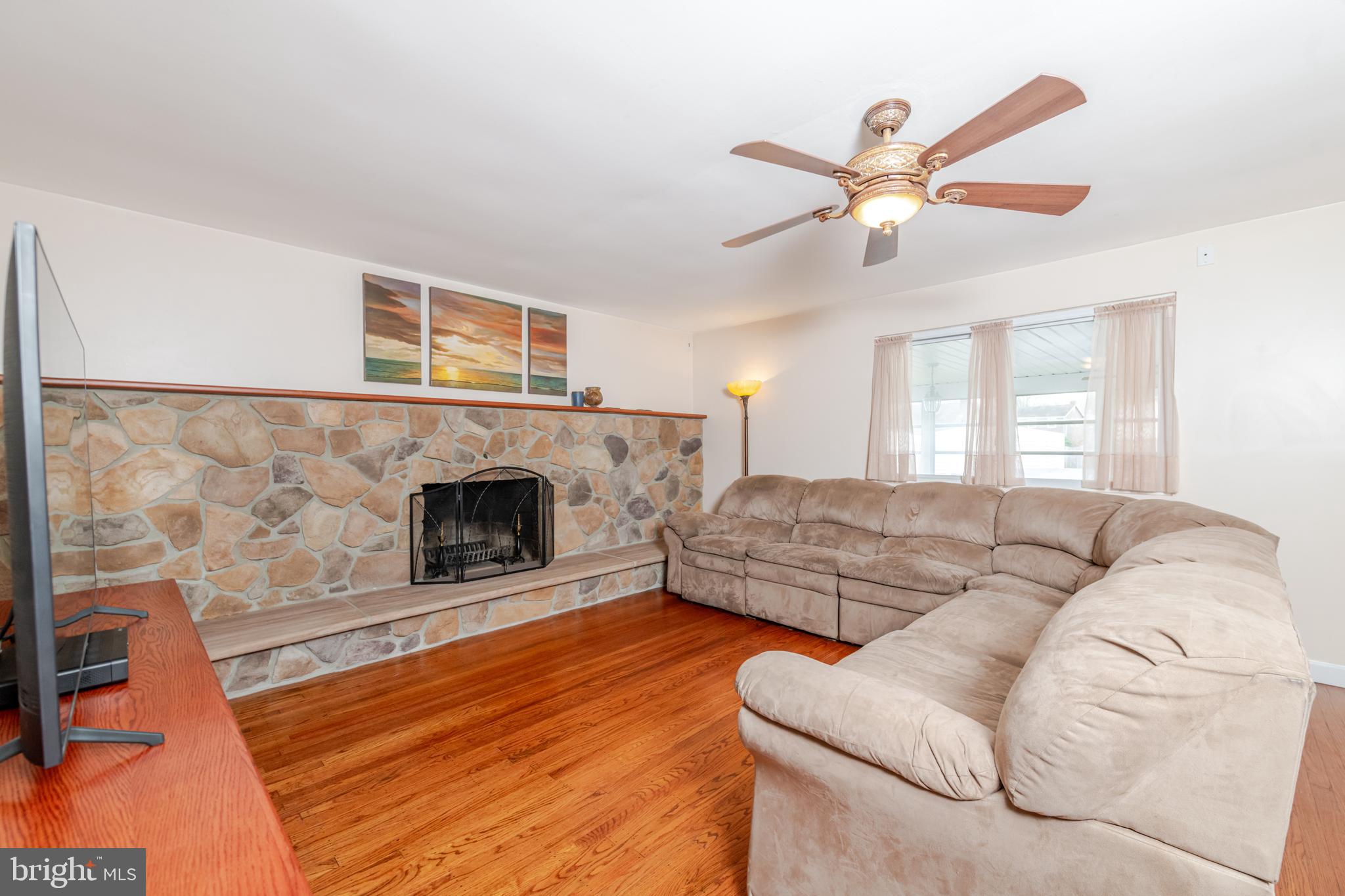 354 Harford Road Somerdale, NJ 08083 - Photo 21 of 50 Family Room with stone fireplace