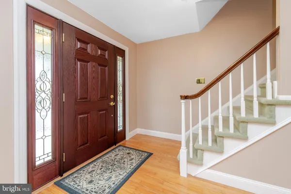 a view of an entryway with staircase