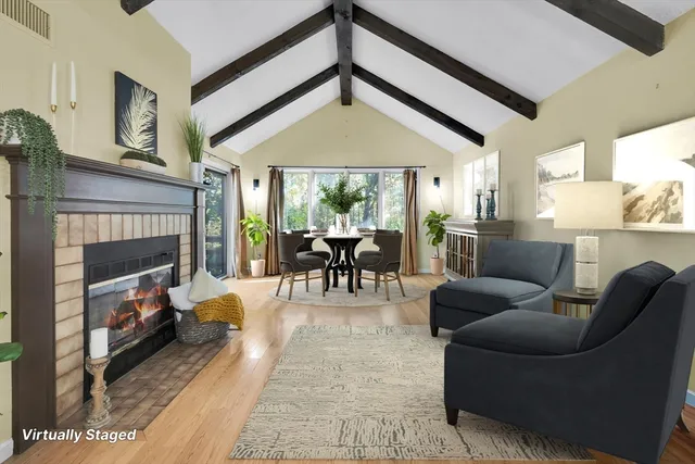 a view of a backyard with plants