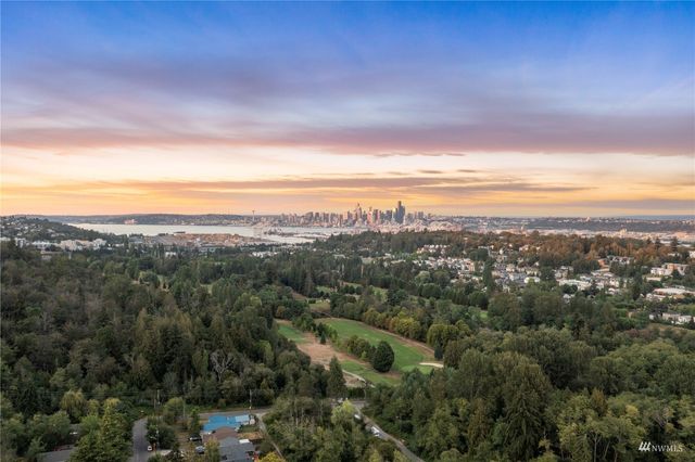 a view of city and mountain