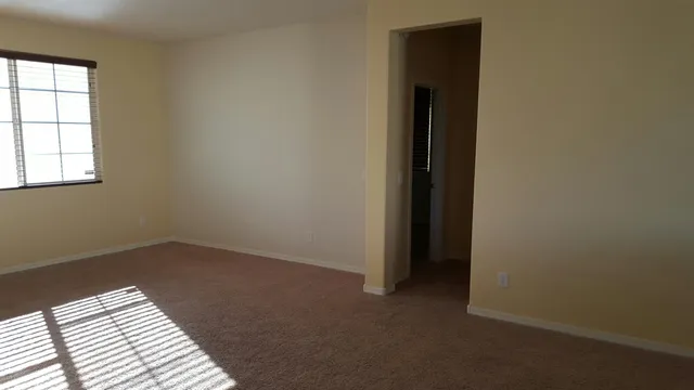 an empty room with a window