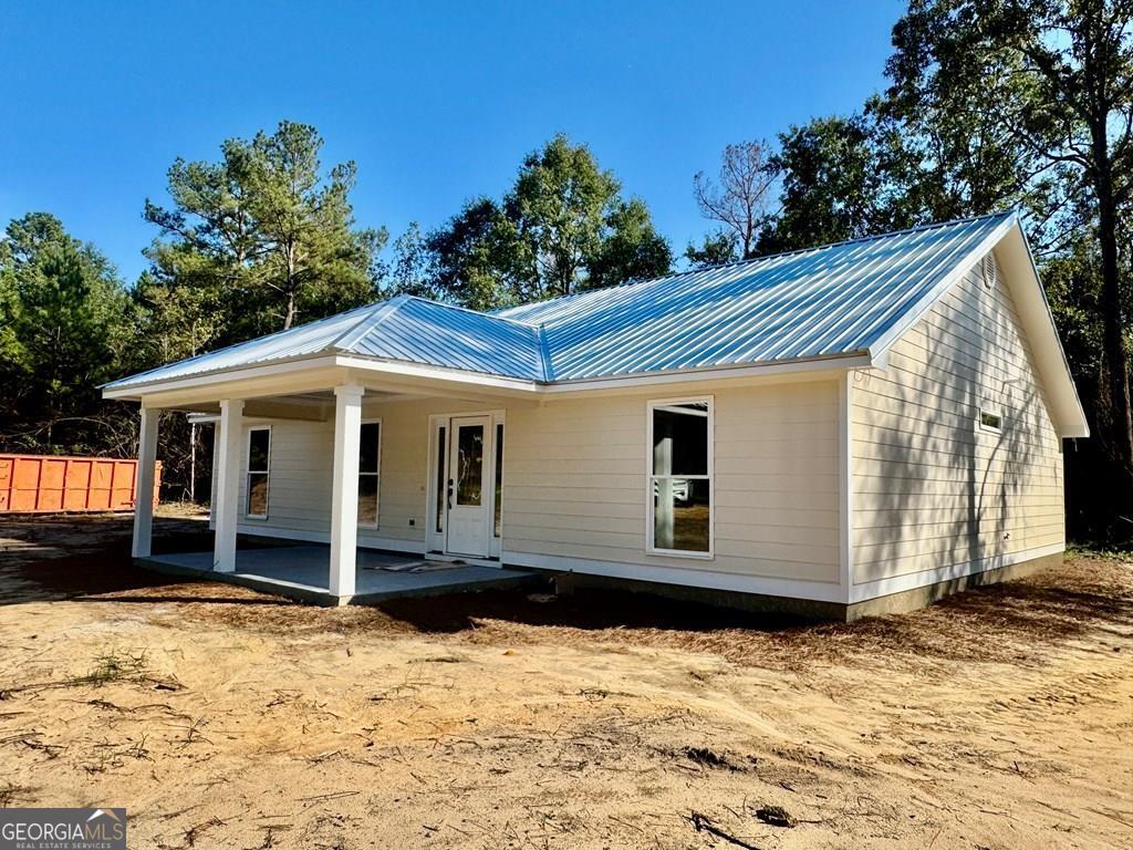 a backyard of a house