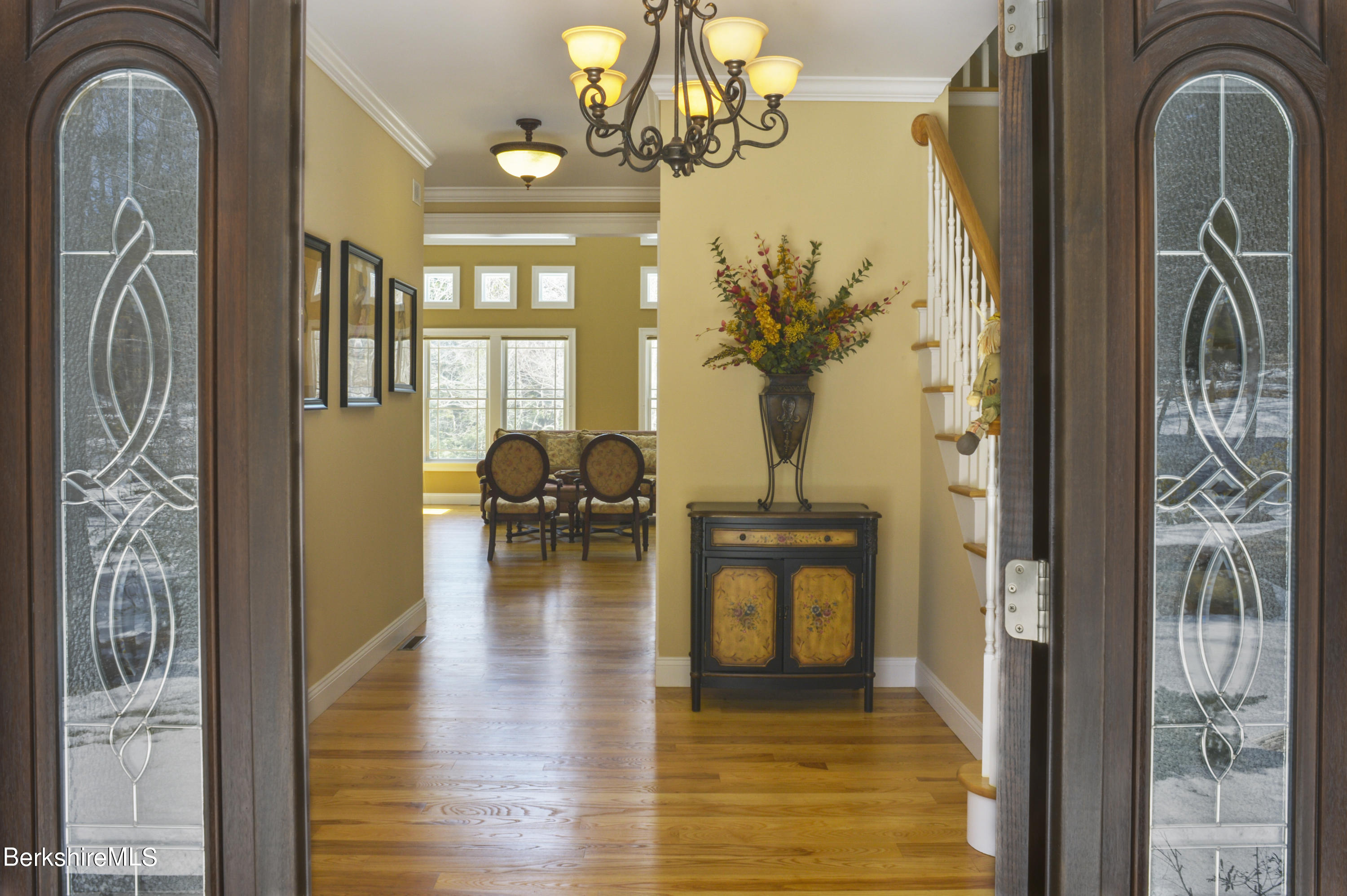 249 Woodmere Road Becket, MA 01223 - Photo 3 of 23 a view of living room and chandelier