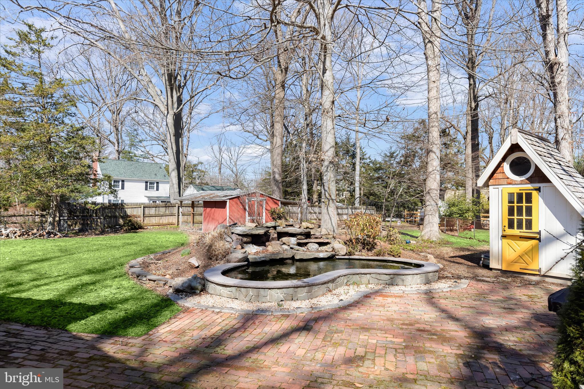 1008 Hart Road Towson, MD 21286 - Photo 46 of 60 Patio with Koi Pond and Shed