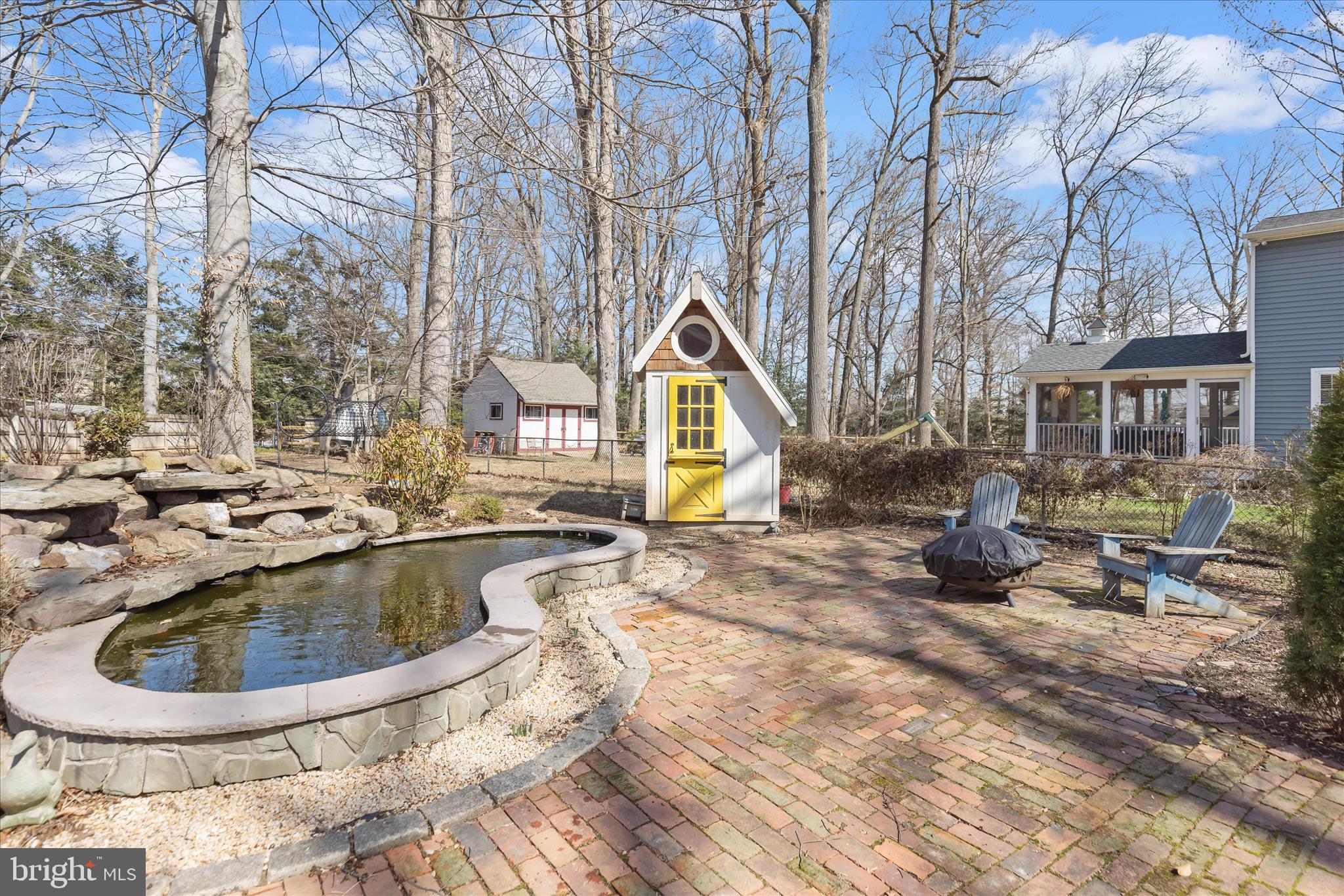 1008 Hart Road Towson, MD 21286 - Photo 47 of 60 Patio with Koi Pond and Shed