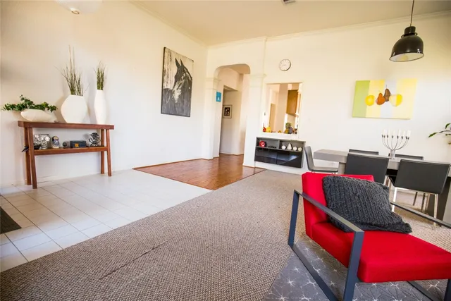 a living room with furniture and a couch