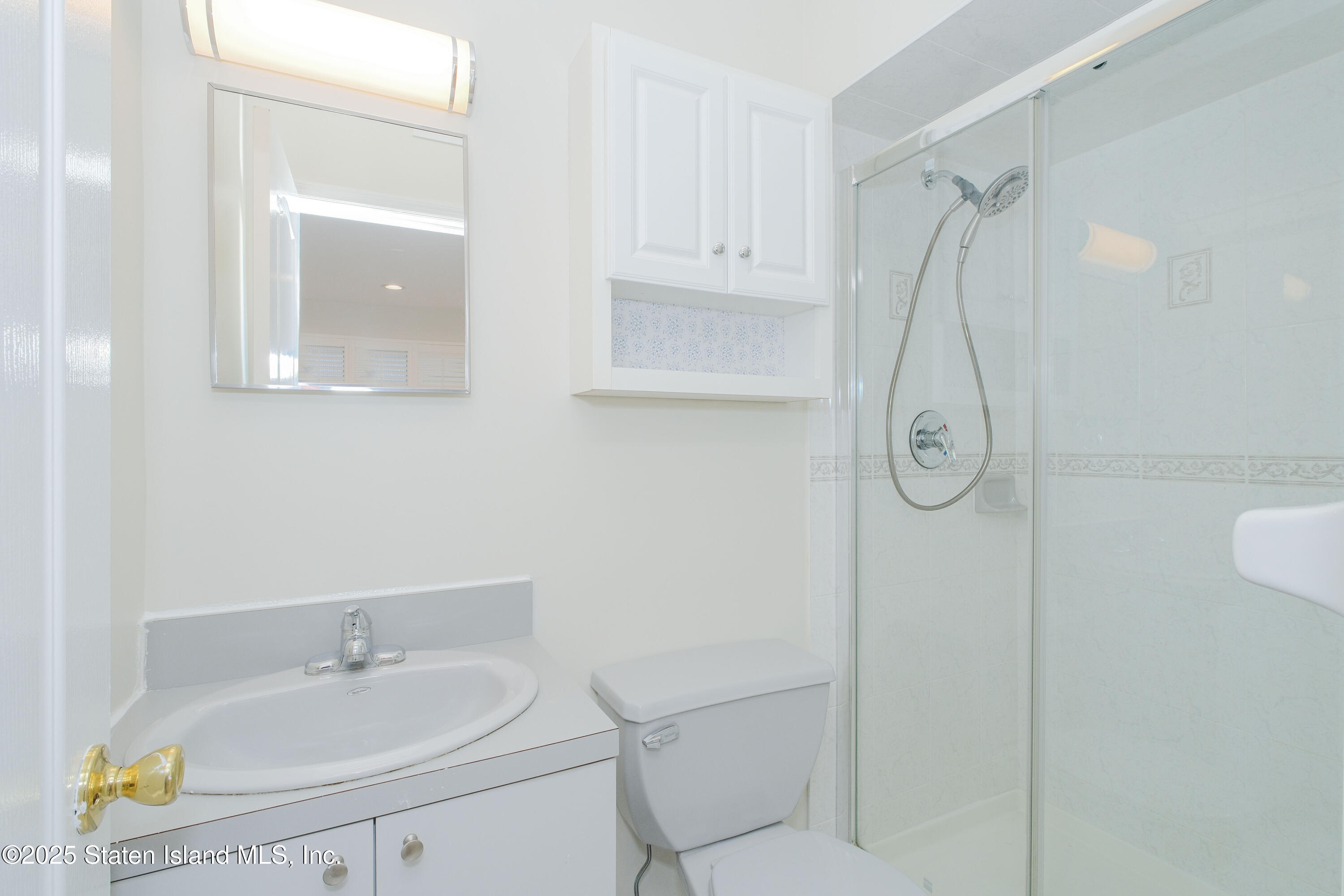 49 Endview Street Staten Island, NY 10312 - Photo 31 of 38 a bathroom with a sink a toilet and shower