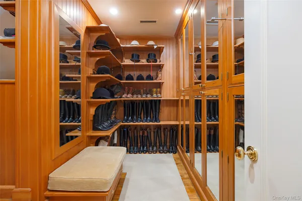 view of a room with shelves