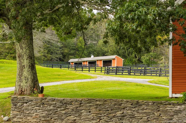 a view of a swimming pool with an outdoor space