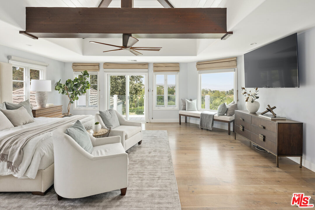 5933 Annie Oakley Road Hidden Hills, CA 91302 - Photo 17 of 22 a living room with furniture and a flat screen tv