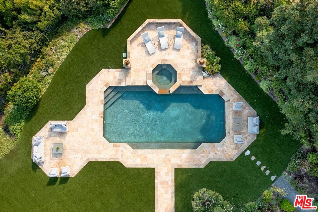 5933 Annie Oakley Road Hidden Hills, CA 91302 - Photo 4 of 22 an aerial view of a house with outdoor space and sitting space