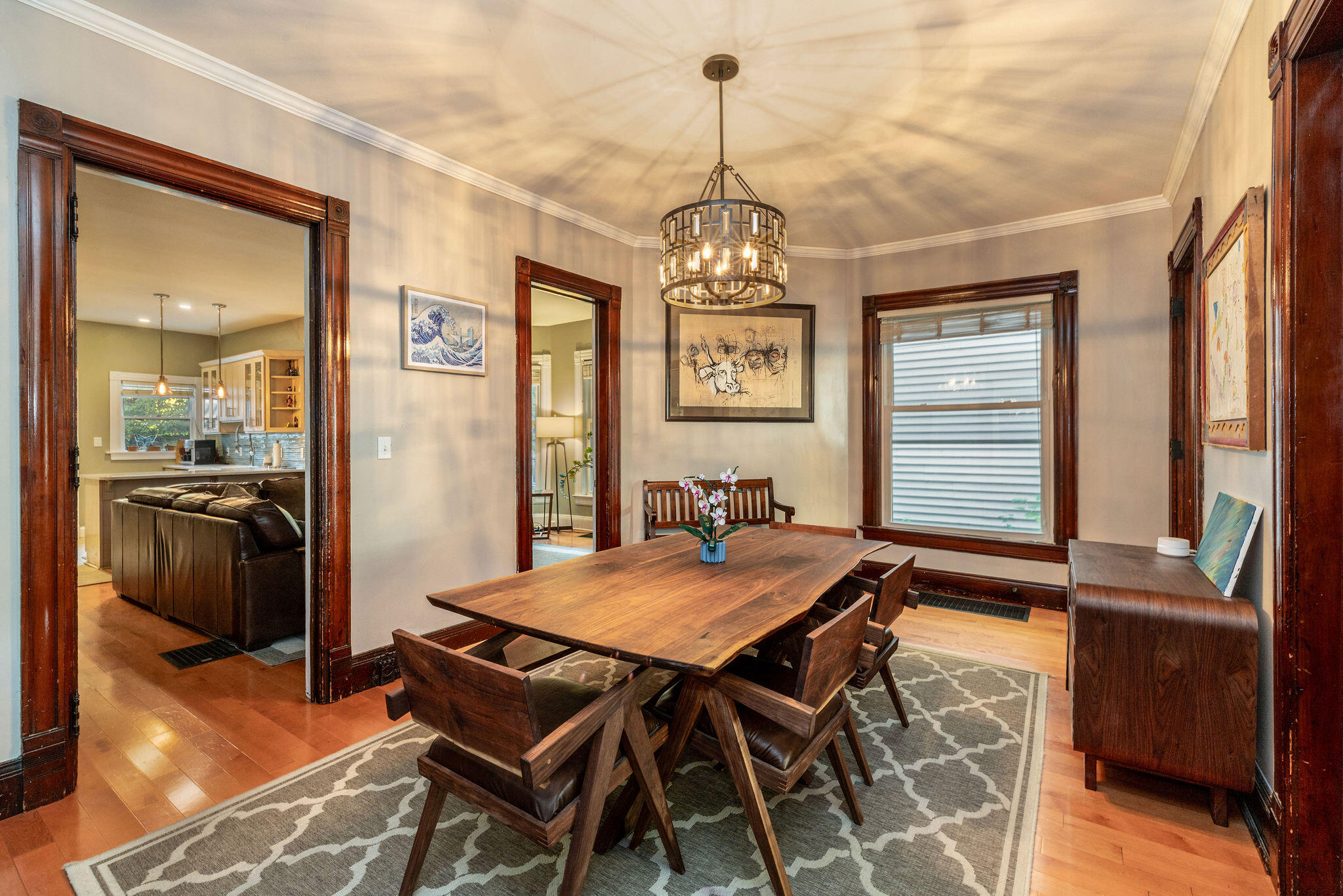 1764 North Astor Street Milwaukee, WI 53202 - Photo 8 of 21 Dining Room w/ Original Pocket Doors
