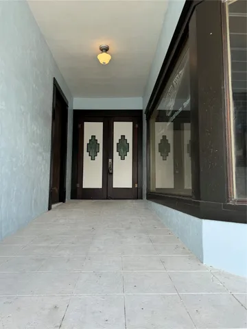a view of an front door