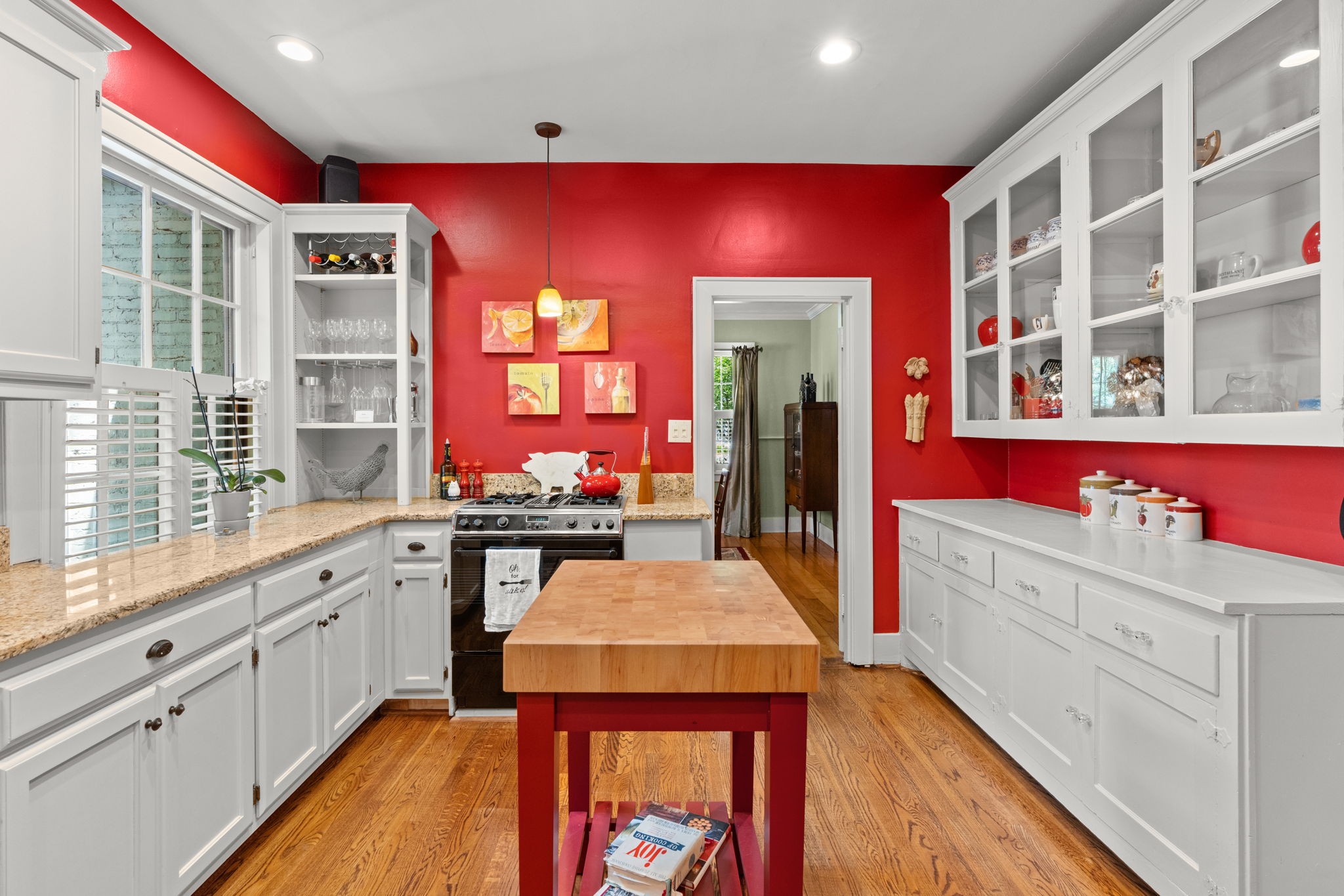 4117 Aberdeen Road Nashville, TN 37205 - Photo 15 of 46 a large kitchen with stainless steel appliances kitchen island granite countertop a dining table chairs cabinets and a window