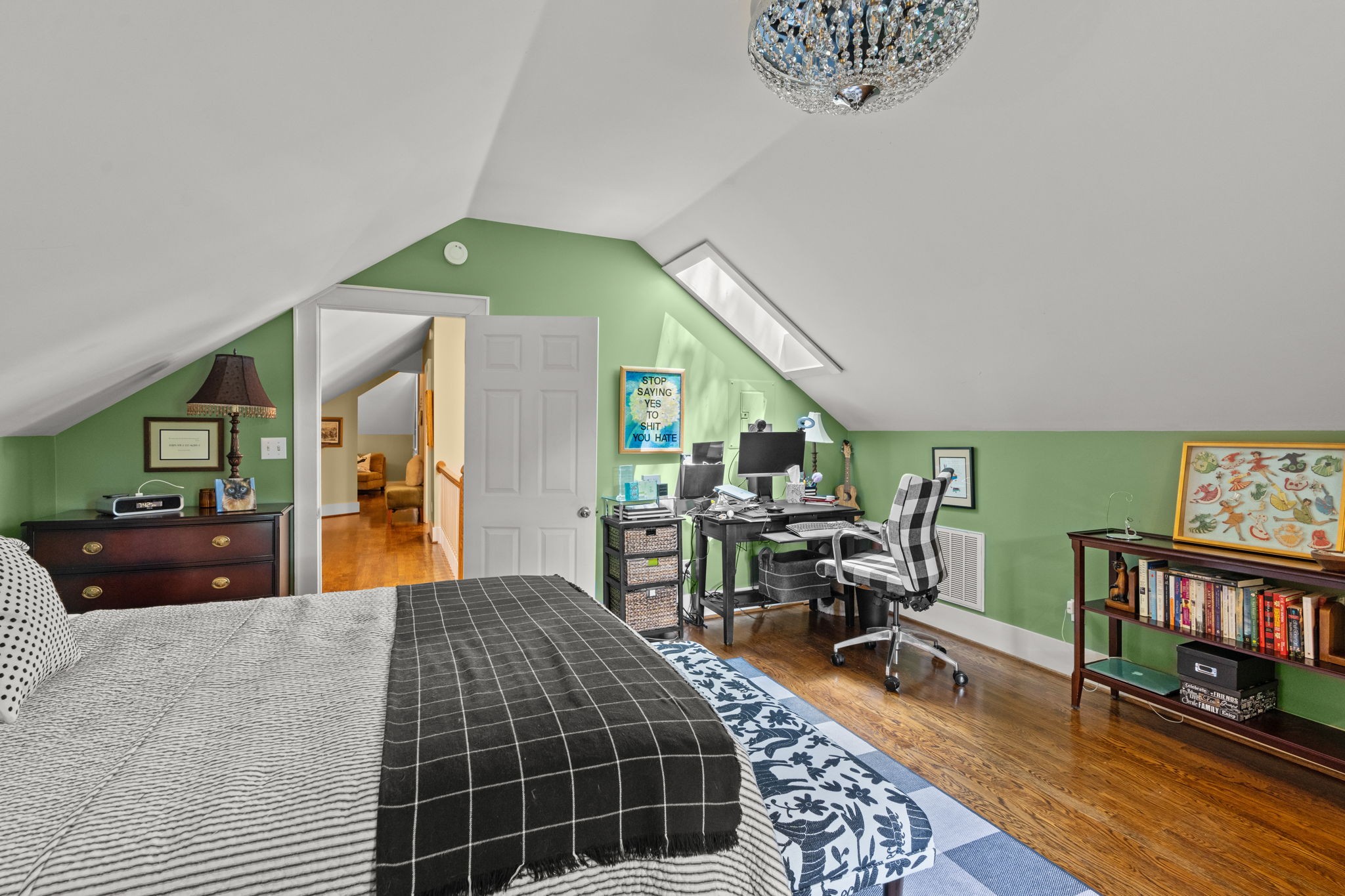 4117 Aberdeen Road Nashville, TN 37205 - Photo 26 of 46 a bedroom with furniture and a wooden floor