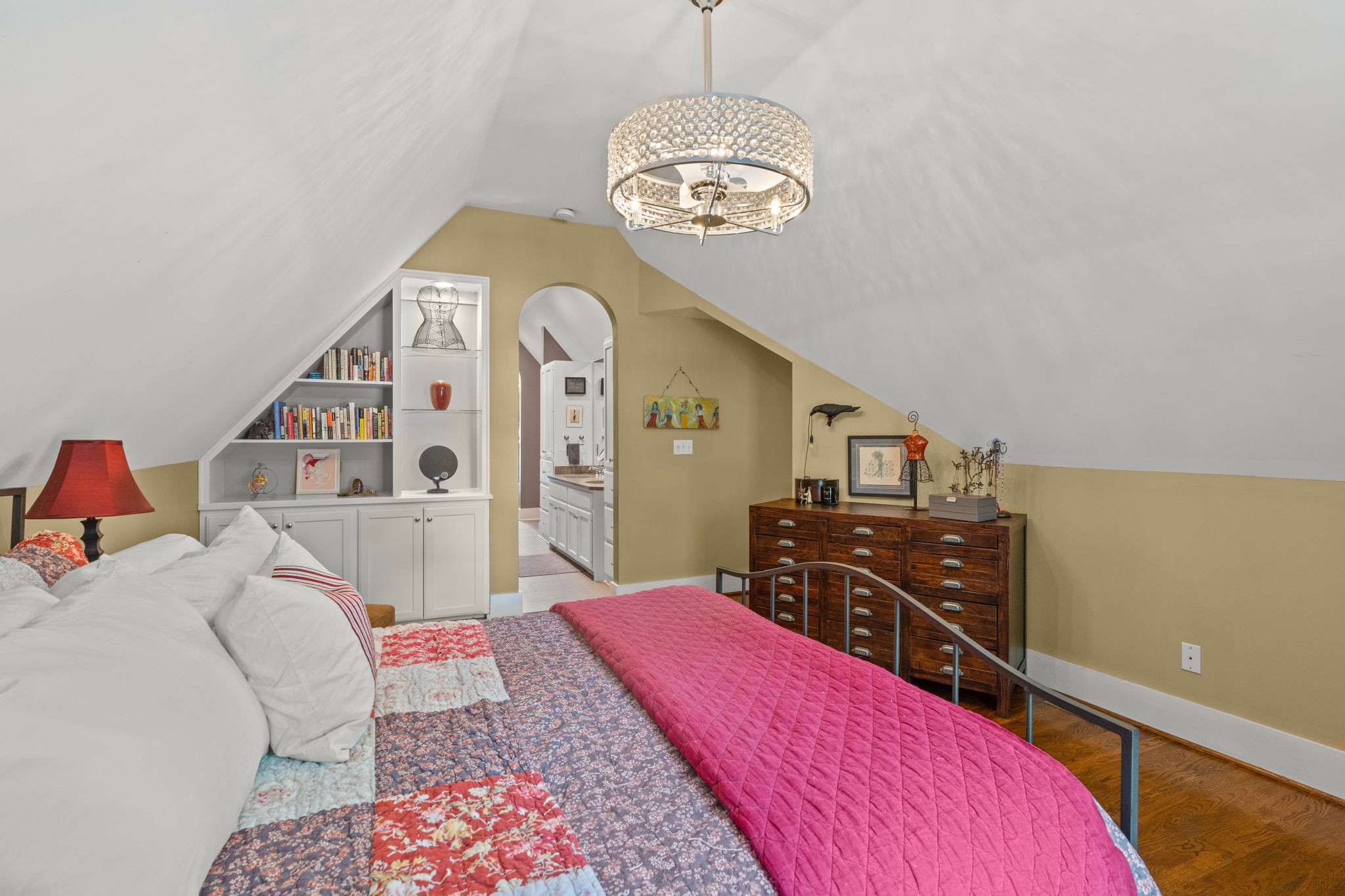 4117 Aberdeen Road Nashville, TN 37205 - Photo 31 of 46 a bedroom with furniture and a chandelier
