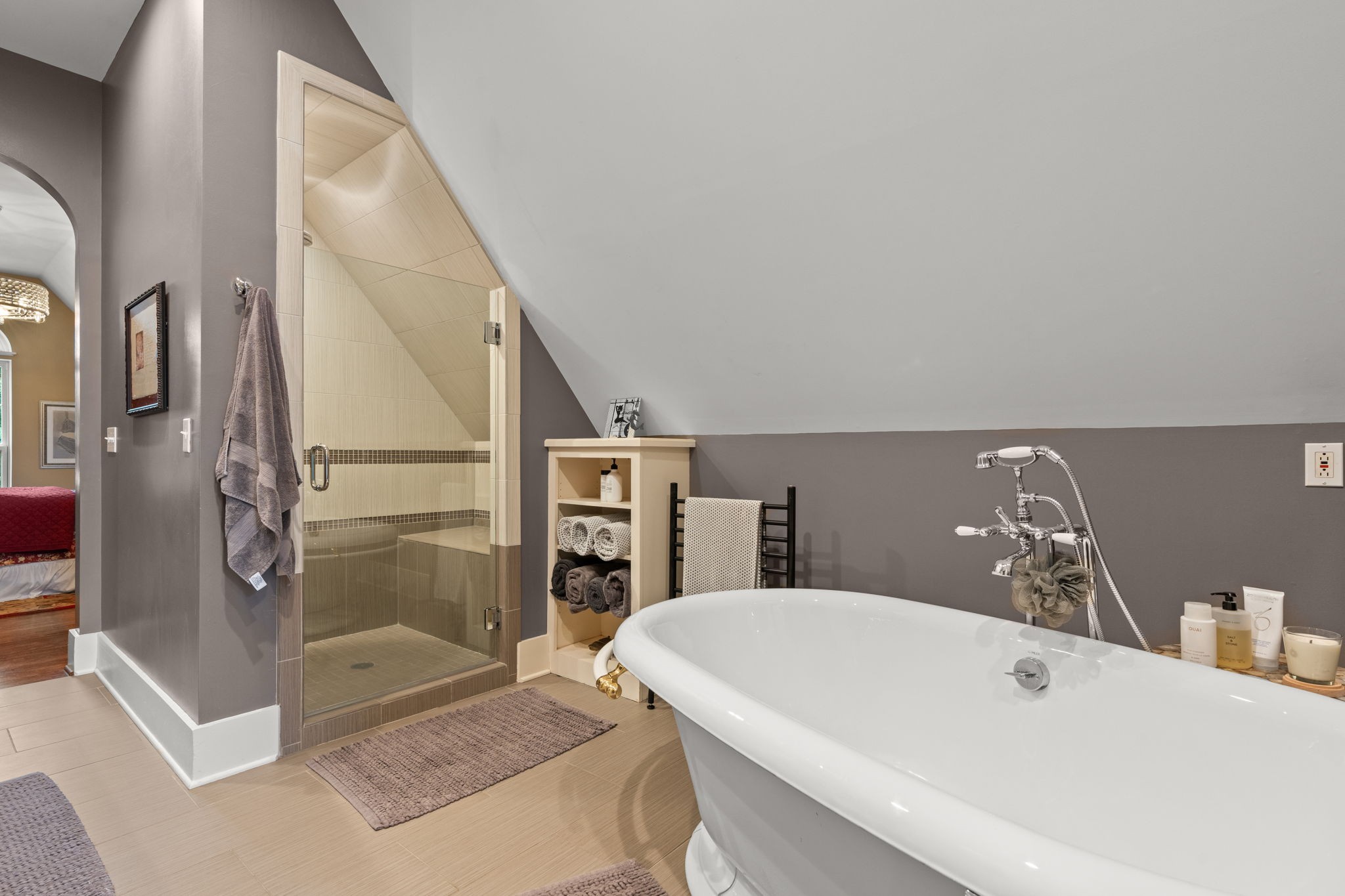 4117 Aberdeen Road Nashville, TN 37205 - Photo 38 of 46 a bathroom with a bathtub and a shower