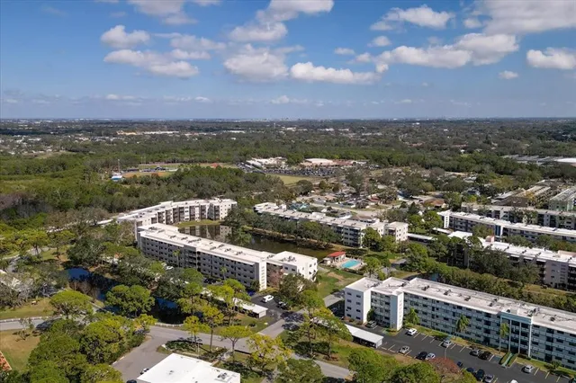 an aerial view of a city