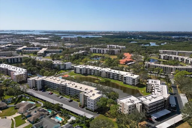 an aerial view of a city with lots of residential buildings