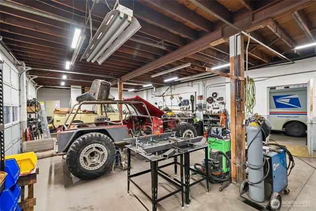 a view of car garage