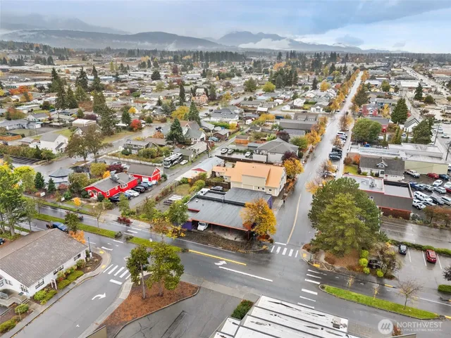 an aerial view of a city