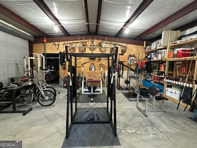 a view of a bike garage