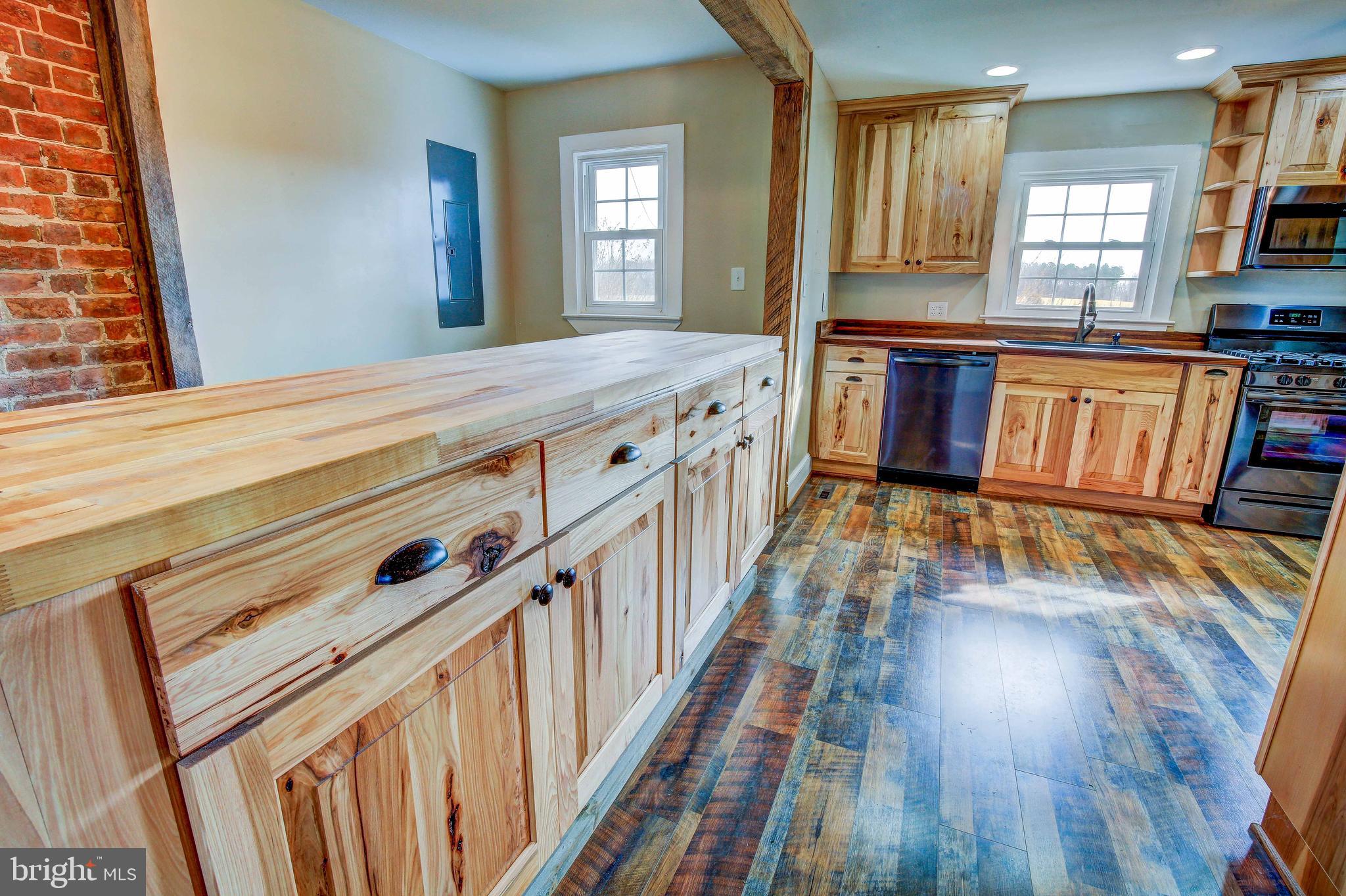 25208 Jerusalem Road Milford, VA 22514 - Photo 8 of 58 Kitchen with Butcher Block Countertops