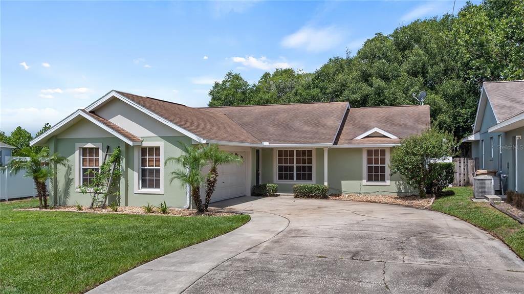 a view of house with a garden