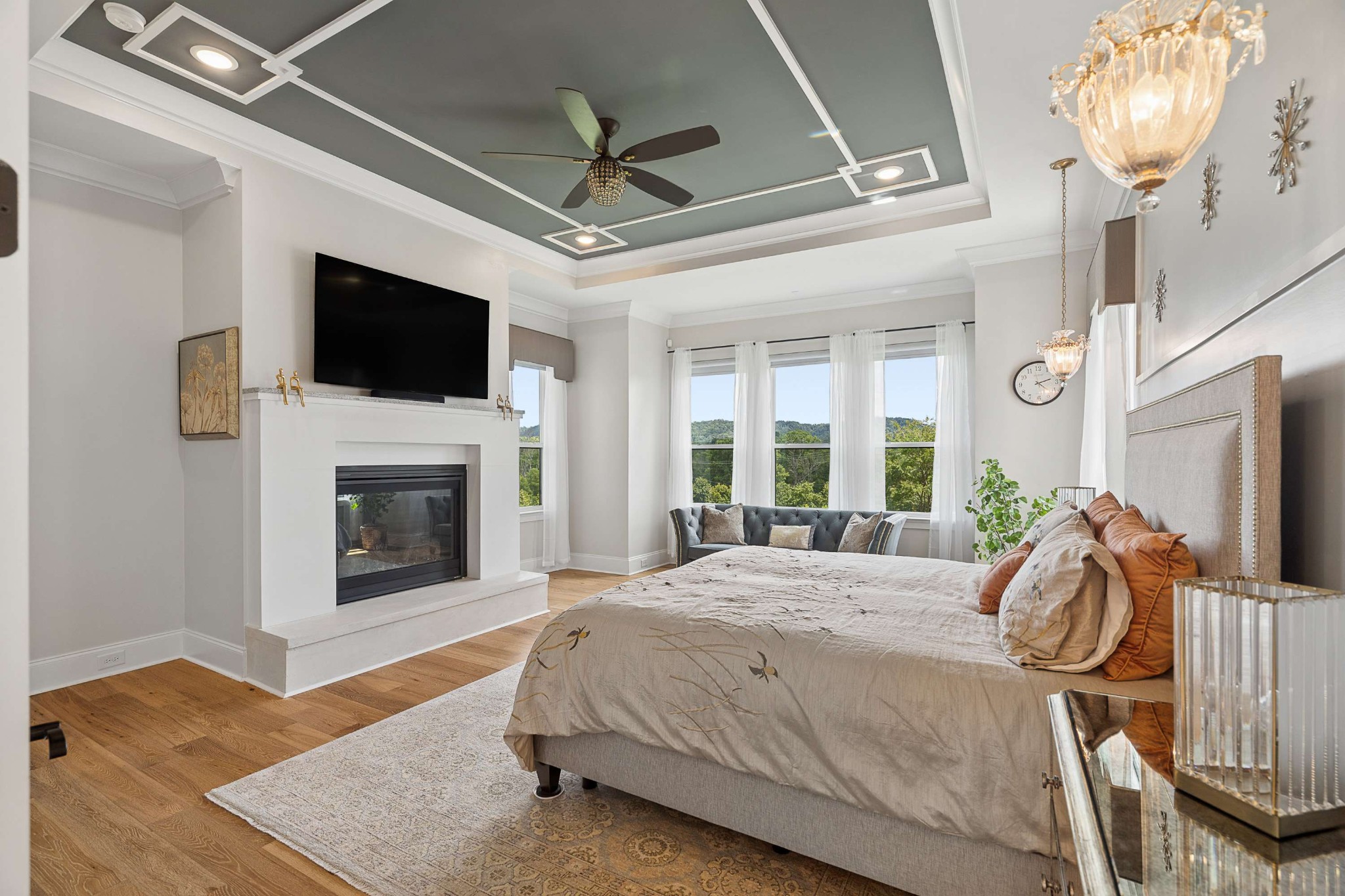 6004 Lookaway Circle Franklin, TN 37067 - Photo 31 of 71 a spacious bedroom with a bed and a flat screen tv