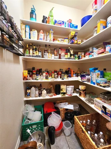a store room with lots of different kinds of food