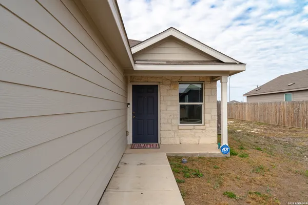 a front view of a house