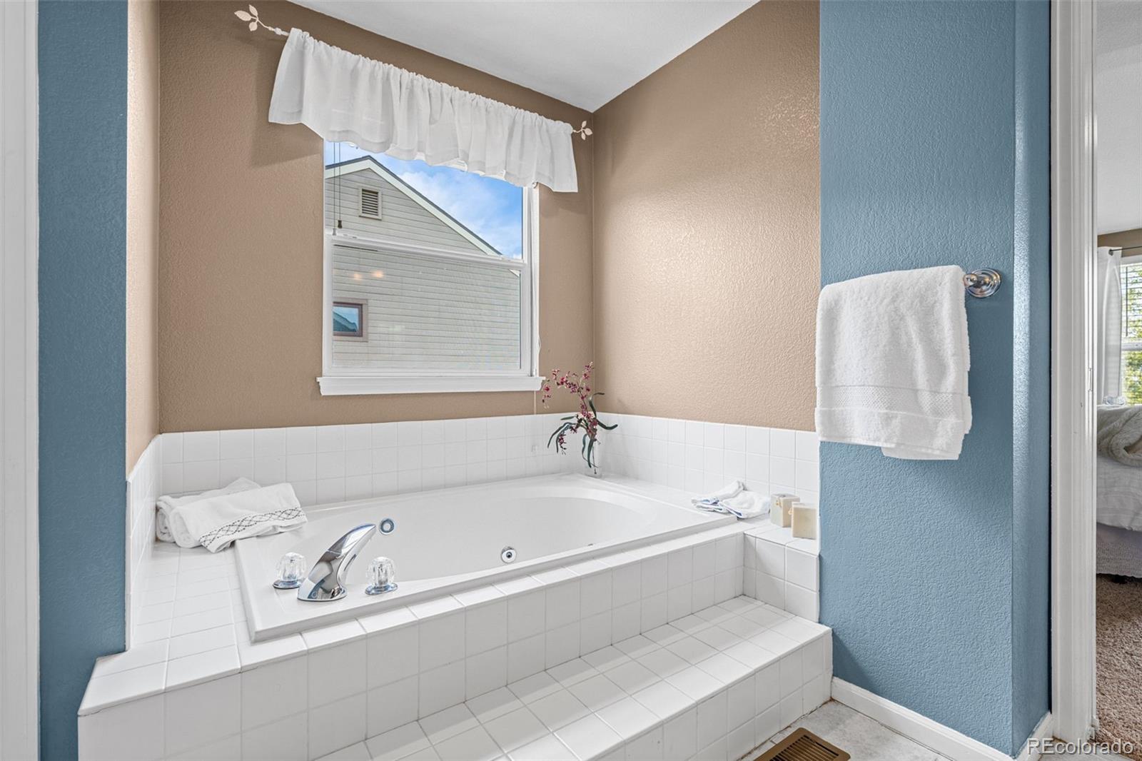 1735 Spring Water Lane Highlands Ranch, CO 80129 - Photo 34 of 50 a bathroom with a bathtub and a shower