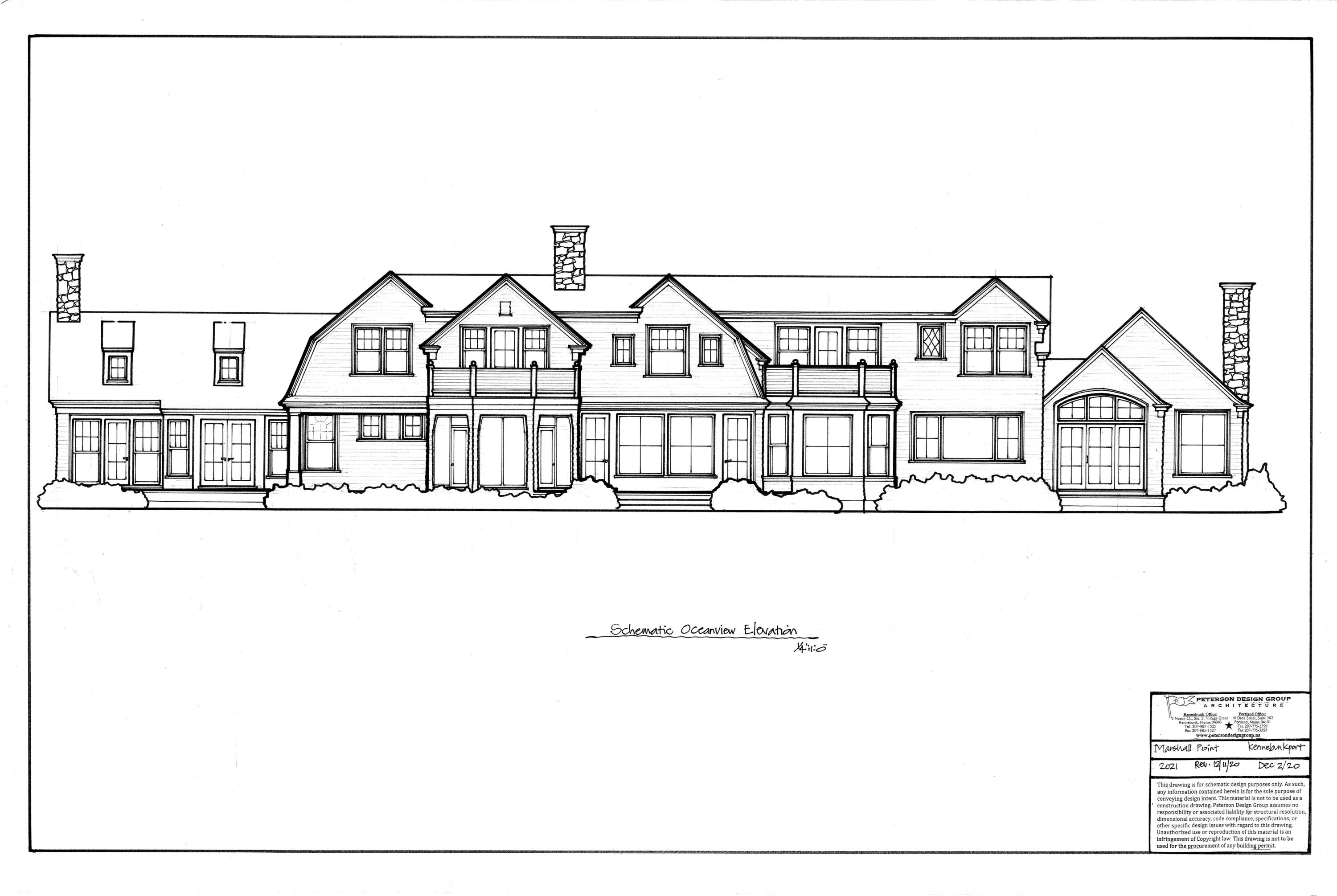 103 Marshall Point Road Kennebunkport, ME 04046 - Photo 19 of 36 Rear Elevation Plan