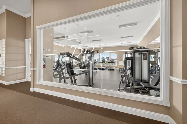 a view of empty room with windows