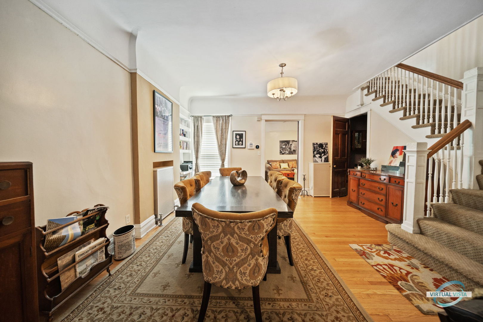 1529 East Marquette Road Chicago, IL 60637 - Photo 5 of 37 a living room with furniture a dining table and a piano