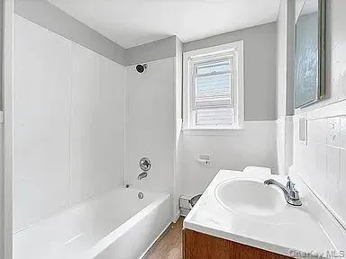 a bathroom with a sink and a bathtub