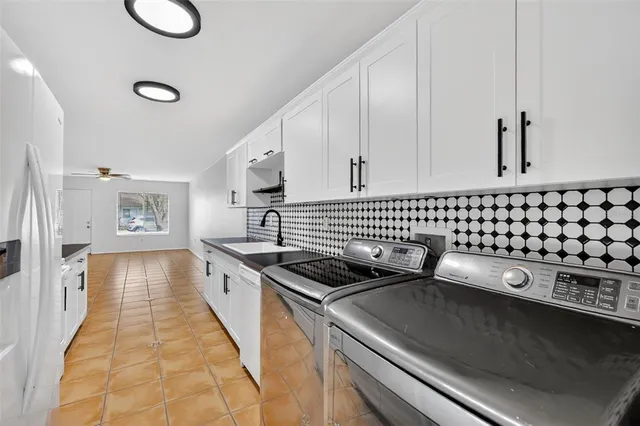 a view of a kitchen counter space