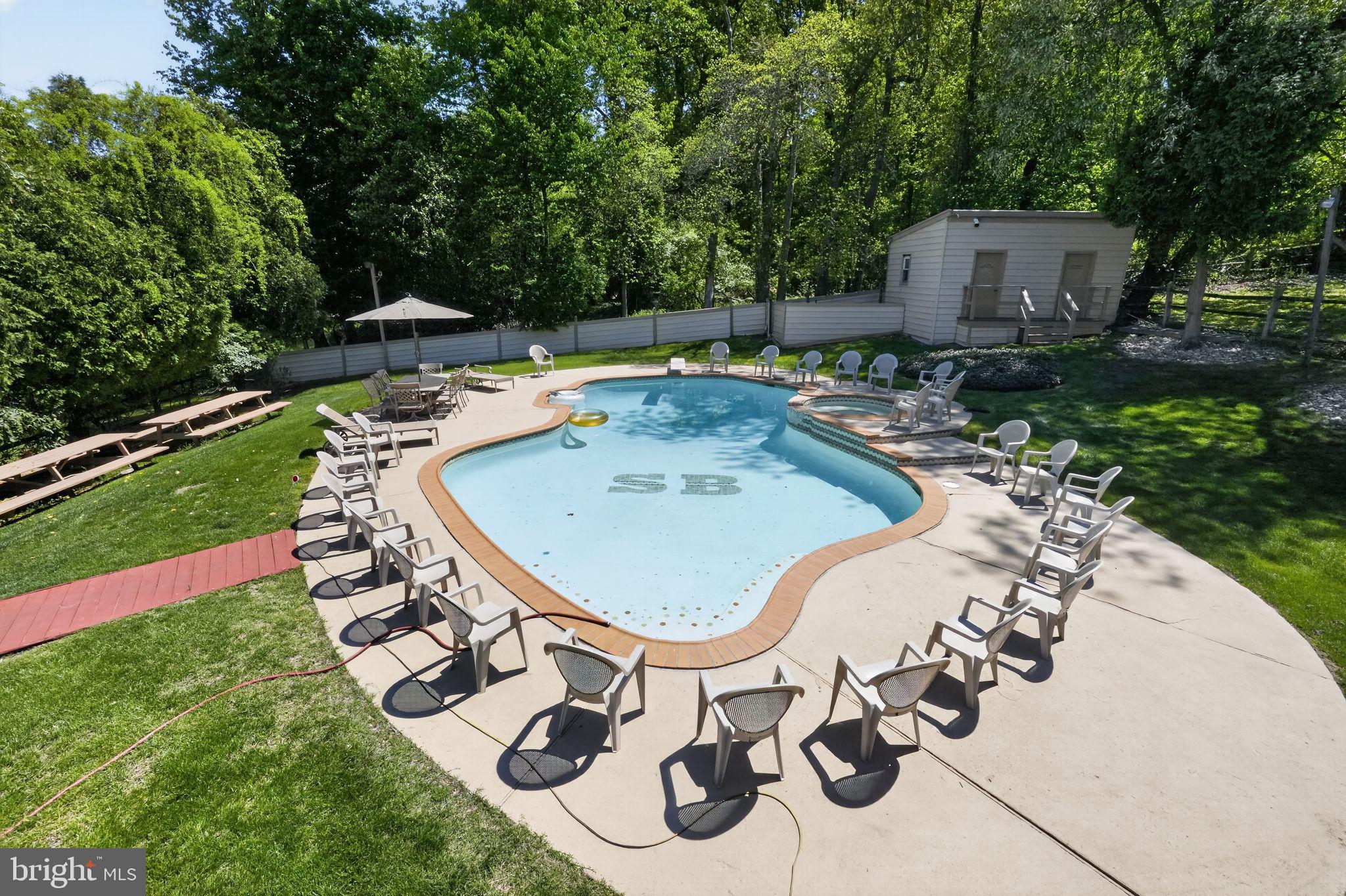 1912 Cobden Road Glenside, PA 19038 - Photo 3 of 30 an aerial view of a house with swimming pool garden and patio