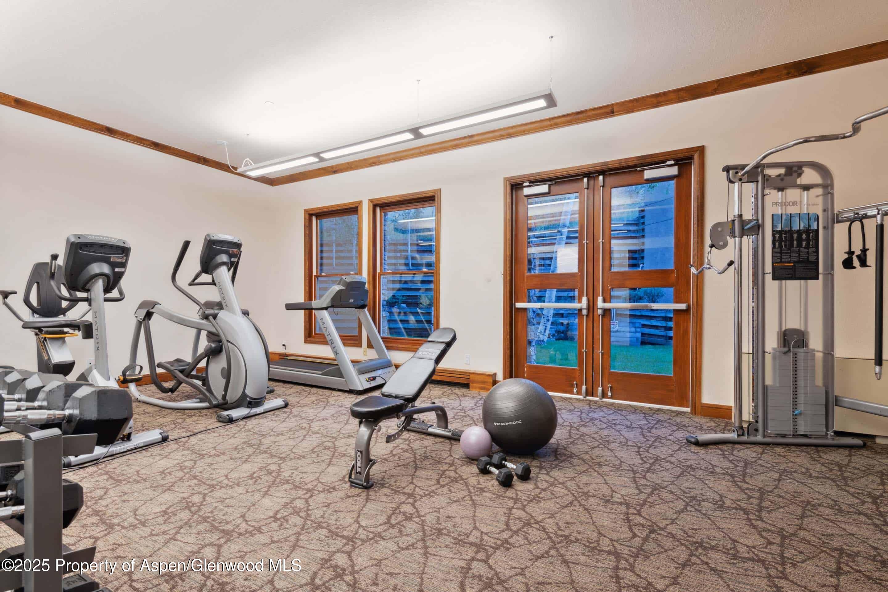 425 Wood Road, Unit 48 Snowmass Village, CO 81615 - Photo 40 of 41 a view of a room with gym equipment