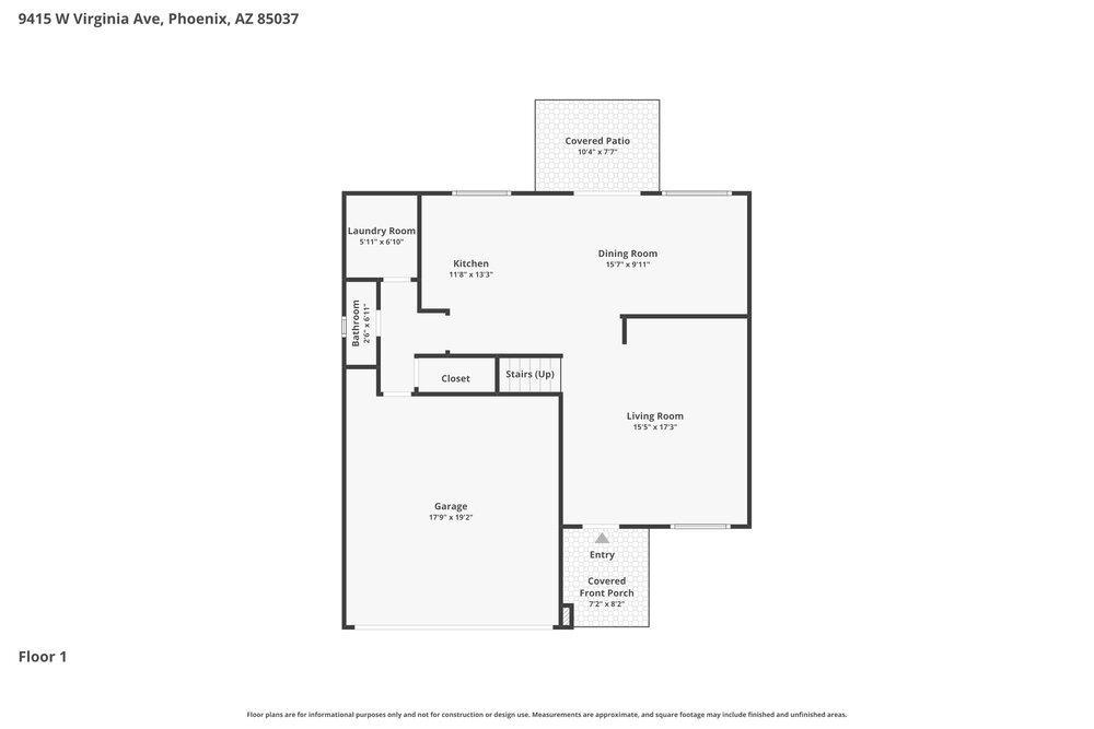 9415 Virginia Avenue Phoenix, AZ 85037 - Photo 1 of 17 a picture of floor plan