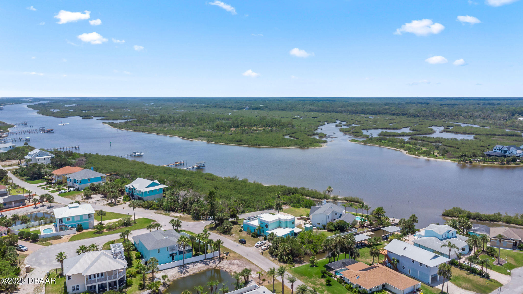 604 Springdale Drive Flagler Beach, FL 32136 - Photo 72 of 78 an aerial view of a houses with outdoor space