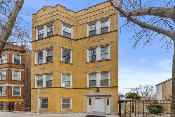 a front view of a building